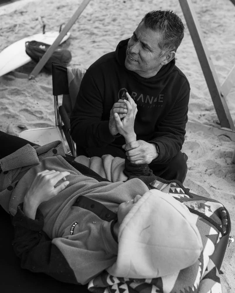 Beachside treatment at a surf event